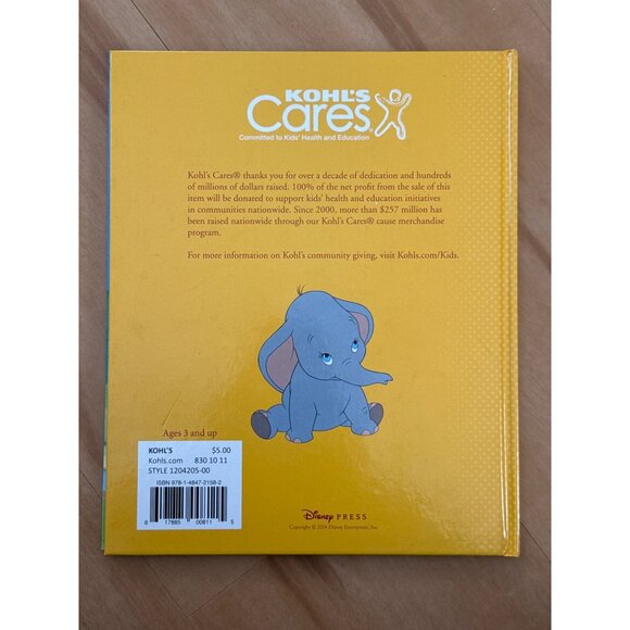 Disney Dumbo Childrens Book Hardcover Ages 3+ By Kohls Cares - Picture 2 of 4
